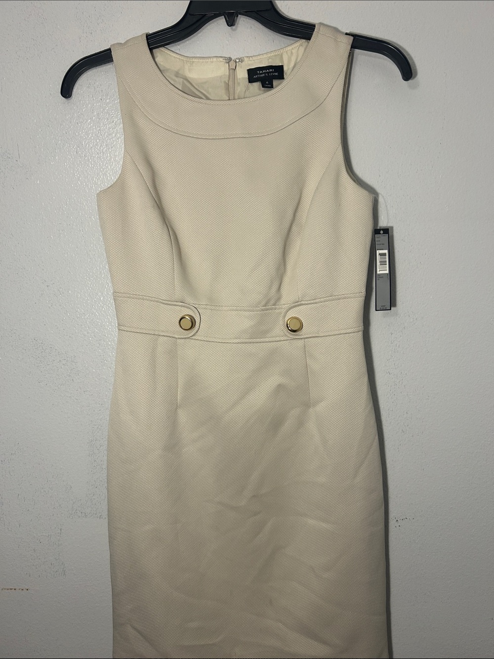 New with tags Tahari Arthur S. Levine Kristy sheath dress, originally $128.